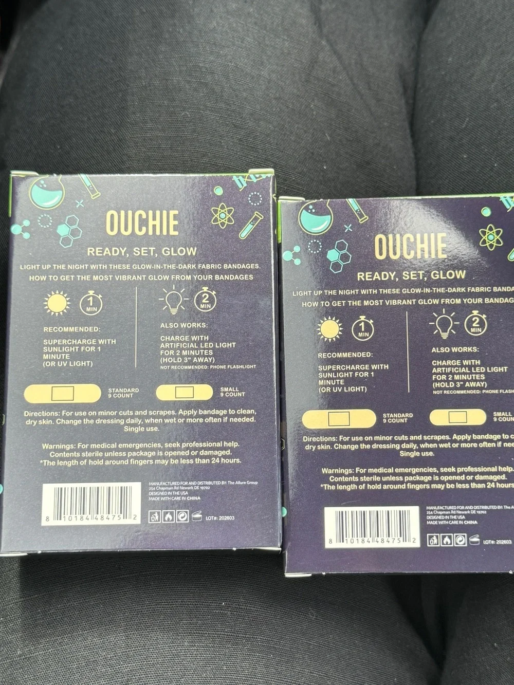 OUCHIE glow in dark bandages